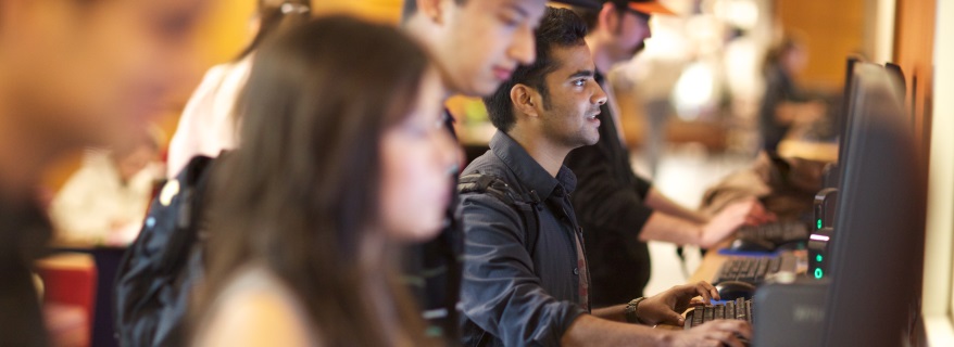 Students at heiner computers