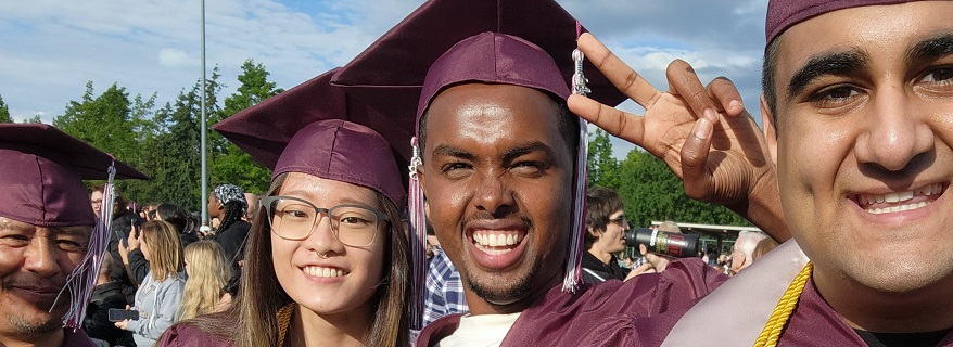 students at graduation