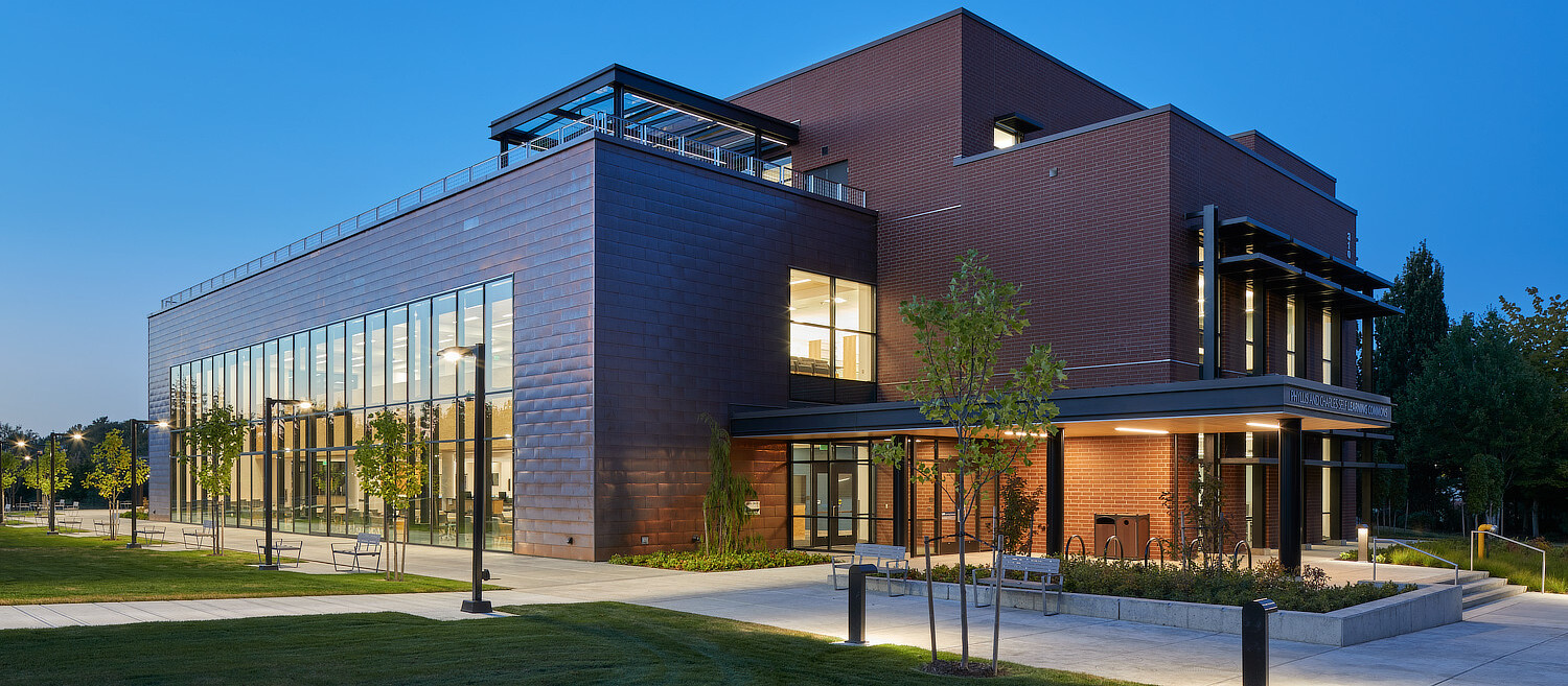 Learning Commons at night