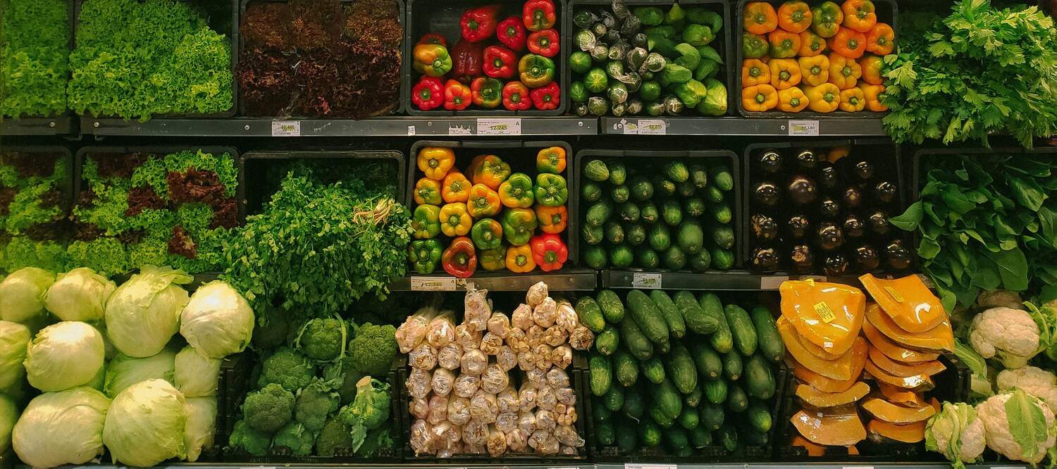 Vegetables in a supermarket