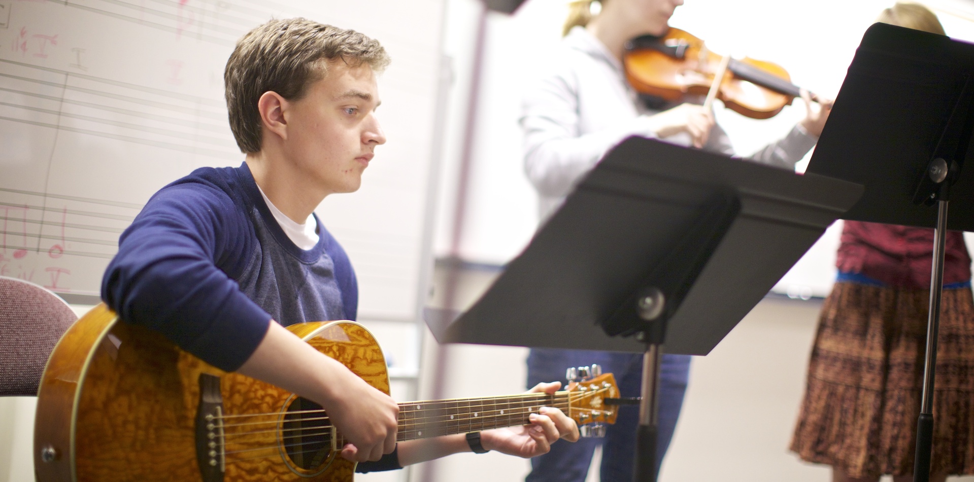 WCC students playing instruments